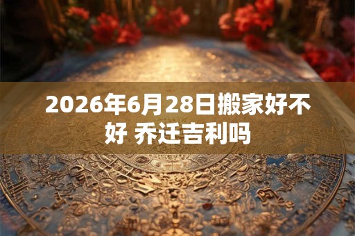 2026年6月28日搬家好不好 乔迁吉利吗