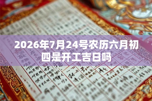 2026年7月24号农历六月初四是开工吉日吗