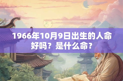 1966年10月9日出生的人命好吗？是什么命？