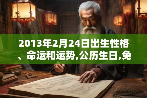 2013年2月24日出生性格、命运和运势,公历生日,免费算命