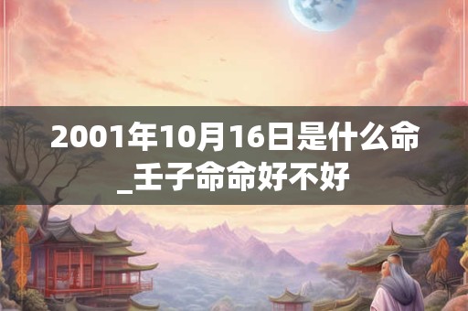 2001年10月16日是什么命_壬子命命好不好