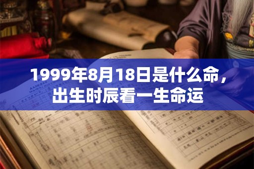 1999年8月18日是什么命，出生时辰看一生命运