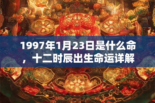 1997年1月23日是什么命，十二时辰出生命运详解