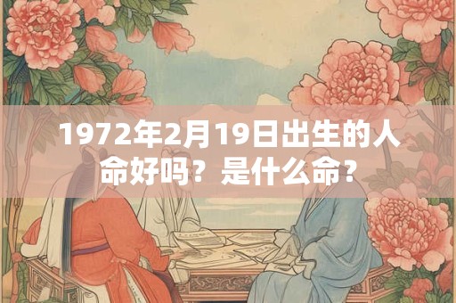 1972年2月19日出生的人命好吗？是什么命？
