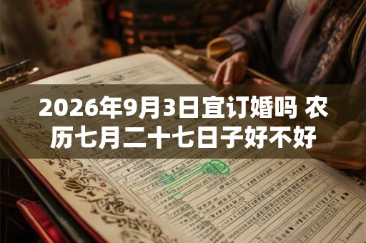 2026年9月3日宜订婚吗 农历七月二十七日子好不好 2026年9月3日宜订婚吗 农历七月二十七日子好不好