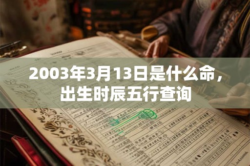 2003年3月13日是什么命,出生时辰五行查询 2003年3月13日是什么命,出生时辰五行查询