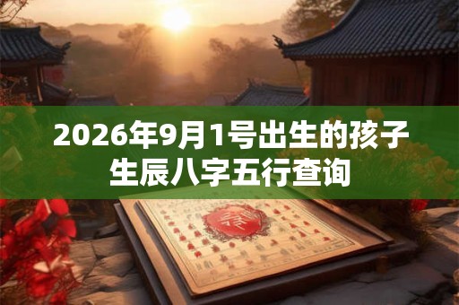 2026年9月1号出生的孩子生辰八字五行查询
