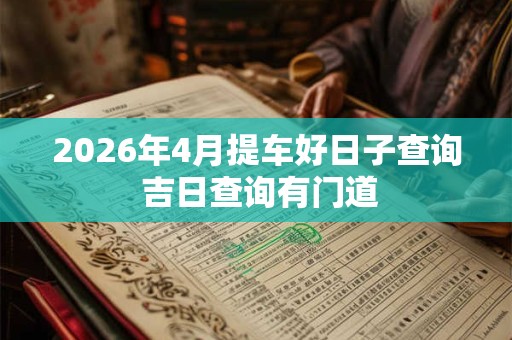 2026年4月提车好日子查询 吉日查询有门道