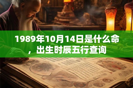 1989年10月14日是什么命，出生时辰五行查询
