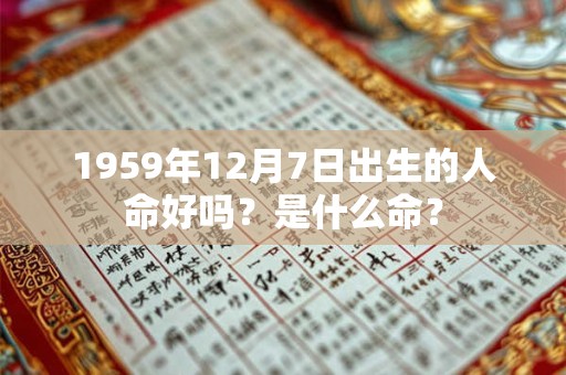 1959年12月7日出生的人命好吗?是什么命? 1959年12月7日出生的人命好吗?是什么命?