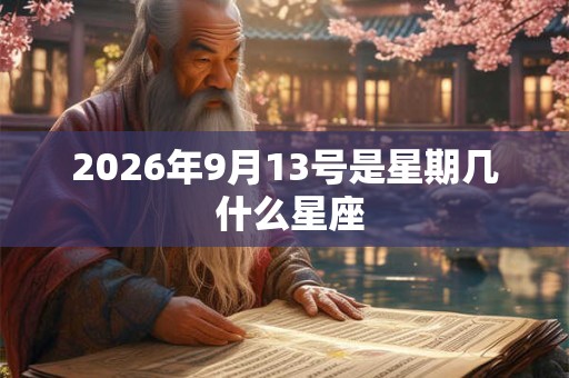 2026年9月13号是星期几 什么星座