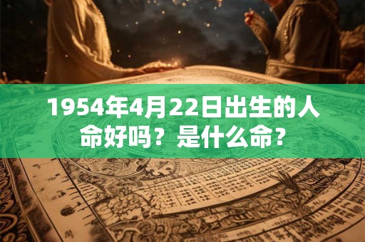 1954年4月22日出生的人命好吗?是什么命? 1954年4月22日出生的人命好吗?是什么命?