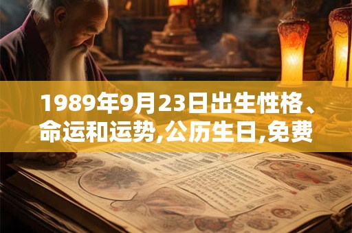 1989年9月23日出生性格、命运和运势,公历生日,免费算命 1989年9月23日出生性格、命运和运势,公历生日,免费算命