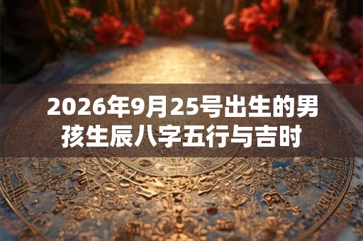 2026年9月25号出生的男孩生辰八字五行与吉时 2026年9月25号出生的男孩生辰八字五行与吉时