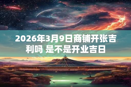 2026年3月9日商铺开张吉利吗 是不是开业吉日