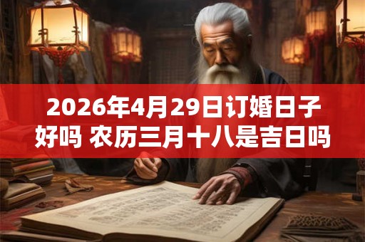 2026年4月29日订婚日子好吗 农历三月十八是吉日吗 2026年4月29日订婚日子好吗 农历三月十八是吉日吗