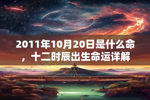 2011年10月20日是什么命，十二时辰出生命运详解