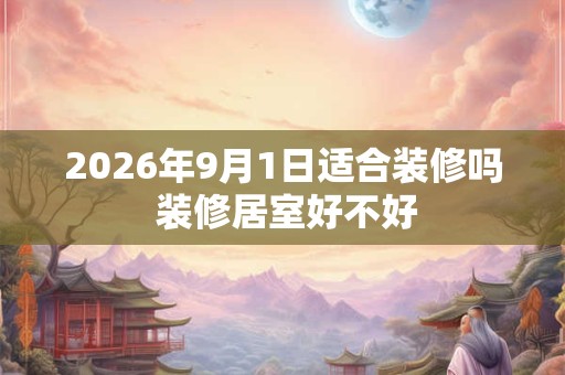 2026年9月1日适合装修吗 装修居室好不好