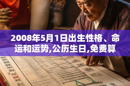 2008年5月1日出生性格、命运和运势,公历生日,免费算命