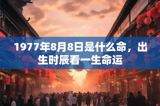 1977年8月8日是什么命,出生时辰看一生命运 1977年8月8日是什么命,出生时辰看一生命运