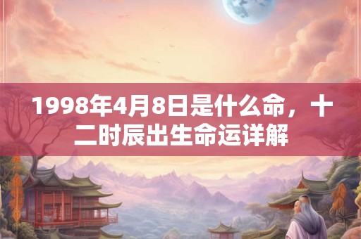 1998年4月8日是什么命，十二时辰出生命运详解