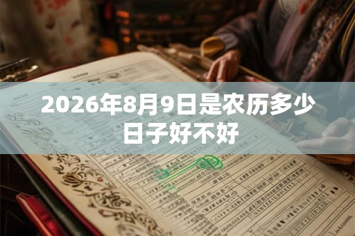 2026年8月9日是农历多少 日子好不好