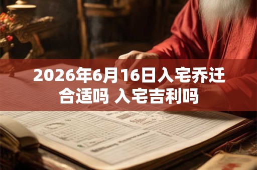 2026年6月16日入宅乔迁合适吗 入宅吉利吗 2026年6月16日入宅乔迁合适吗 入宅吉利吗