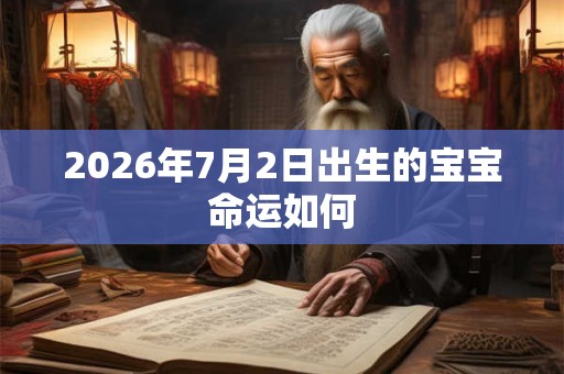 2026年7月2日出生的宝宝命运如何
