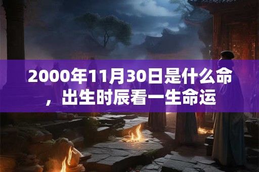 2000年11月30日是什么命，出生时辰看一生命运