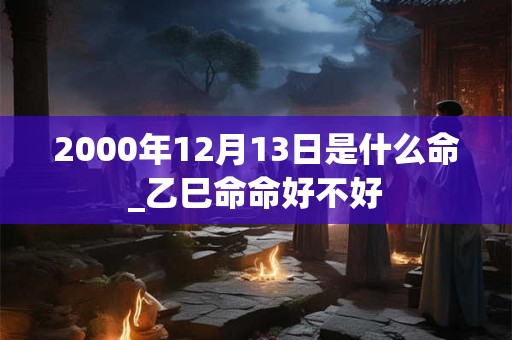 2000年12月13日是什么命_乙巳命命好不好