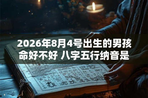 2026年8月4号出生的男孩命好不好 八字五行纳音是什么