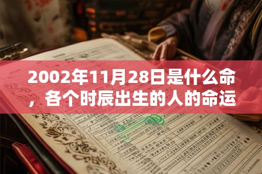 2002年11月28日是什么命，各个时辰出生的人的命运