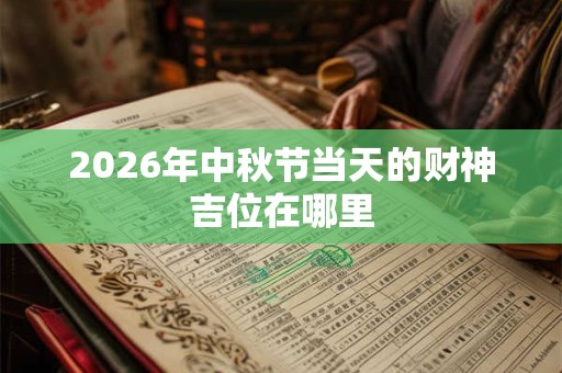 2026年中秋节当天的财神吉位在哪里