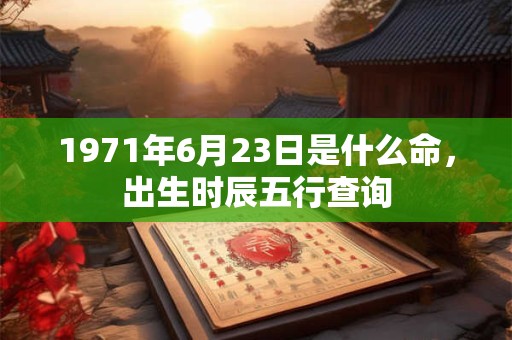 1971年6月23日是什么命,出生时辰五行查询 1971年6月23日是什么命,出生时辰五行查询