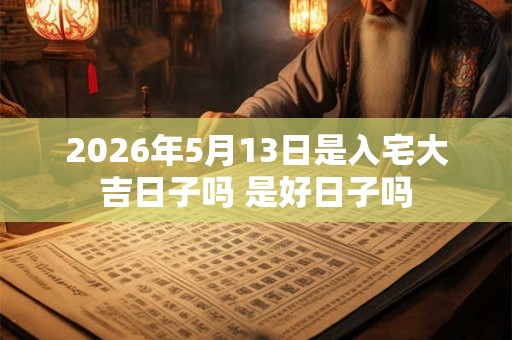 2026年5月13日是入宅大吉日子吗 是好日子吗 2026年5月13日是入宅大吉日子吗 是好日子吗