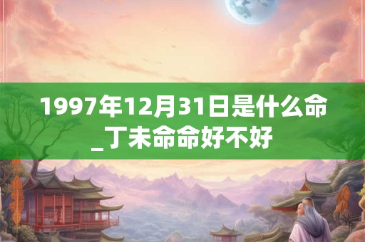 1997年12月31日是什么命_丁未命命好不好