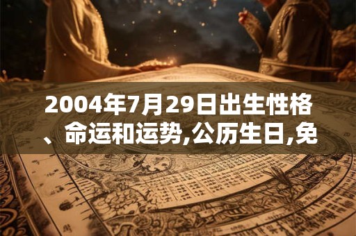2004年7月29日出生性格、命运和运势,公历生日,免费算命 2004年7月29日出生性格、命运和运势,公历生日,免费算命