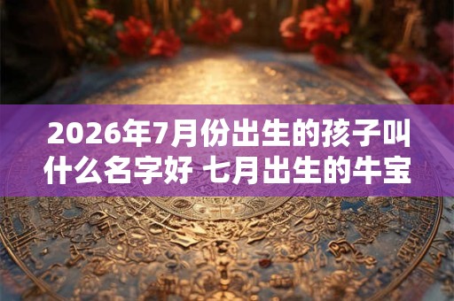2026年7月份出生的孩子叫什么名字好 七月出生的牛宝宝取名宜用字