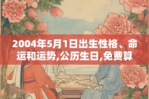 2004年5月1日出生性格、命运和运势,公历生日,免费算命 2004年5月1日出生性格、命运和运势,公历生日,免费算命