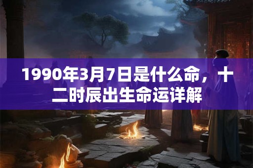 1990年3月7日是什么命，十二时辰出生命运详解