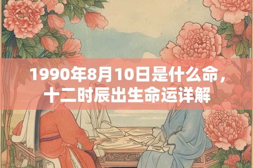 1990年8月10日是什么命，十二时辰出生命运详解