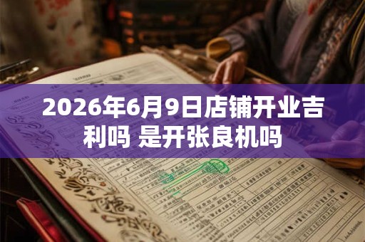 2026年6月9日店铺开业吉利吗 是开张良机吗 2026年6月9日店铺开业吉利吗 是开张良机吗
