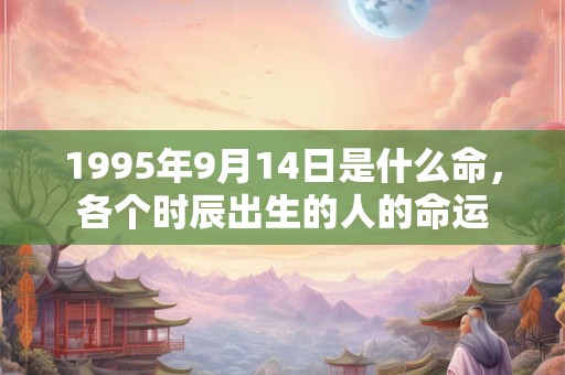 1995年9月14日是什么命,各个时辰出生的人的命运 1995年9月14日是什么命,各个时辰出生的人的命运