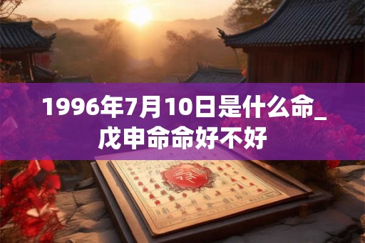 1996年7月10日是什么命_戊申命命好不好 1996年7月10日是什么命_戊申命命好不好