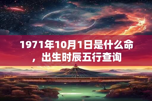 1971年10月1日是什么命,出生时辰五行查询 1971年10月1日是什么命,出生时辰五行查询