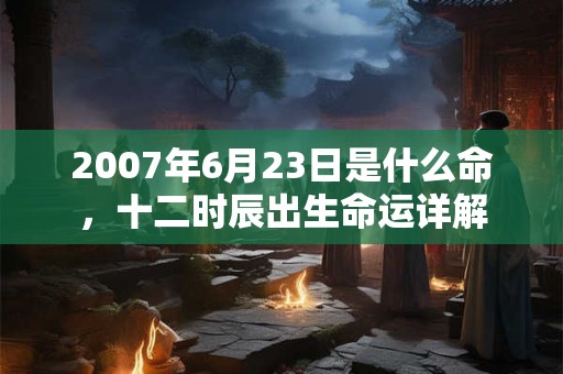 2007年6月23日是什么命，十二时辰出生命运详解