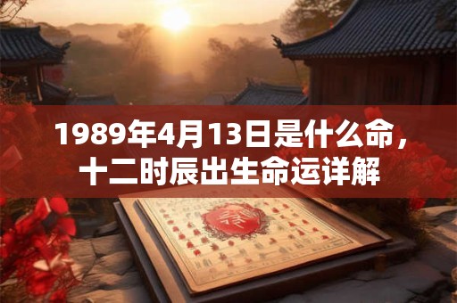 1989年4月13日是什么命，十二时辰出生命运详解