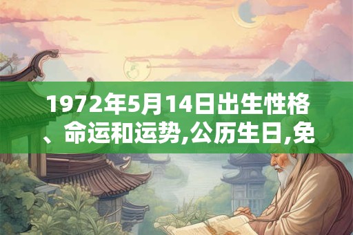 1972年5月14日出生性格、命运和运势,公历生日,免费算命 1972年5月14日出生性格、命运和运势,公历生日,免费算命