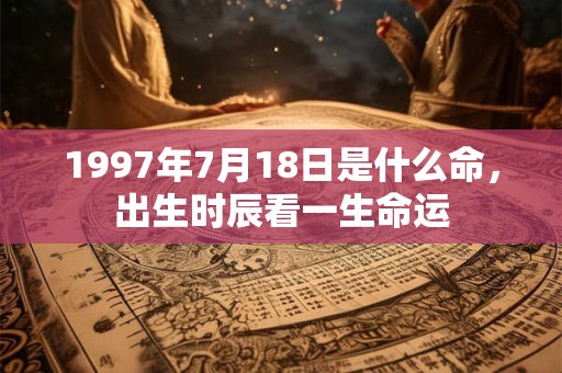 1997年7月18日是什么命，出生时辰看一生命运