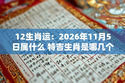 12生肖运:2026年11月5日属什么 特吉生肖是哪几个 12生肖运:2026年11月5日属什么 特吉生肖是哪几个